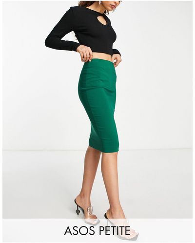 ASOS Petite High Waist Pencil Skirt - Green