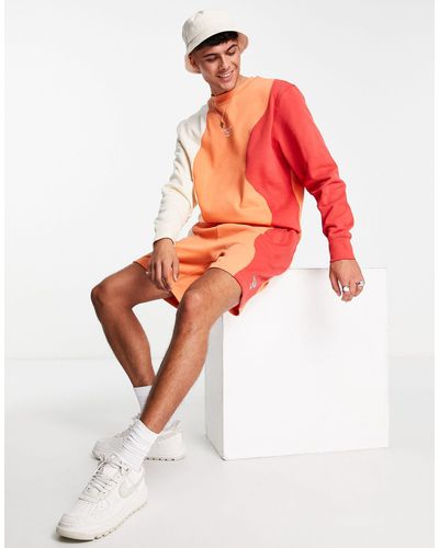 River Island – shorts mit welligem farbverlauf - Orange