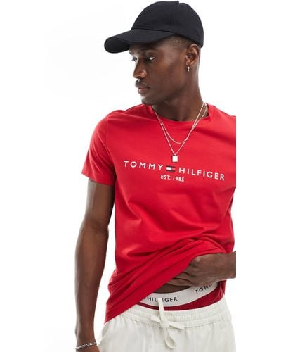 Tommy Hilfiger Logo T-shirt - Red