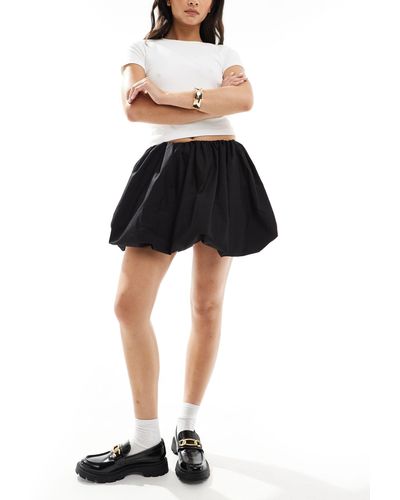ASOS Cotton Bubble Mini Skirt - Black