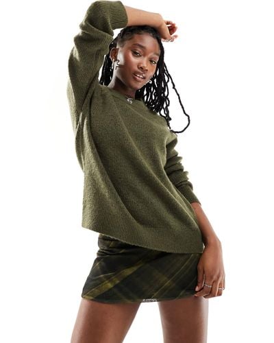 SELECTED Femme Soft Knit Long Sleeve Sweater - Green