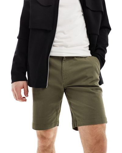 Ben Sherman – elastische, schmale chino-shorts - Schwarz