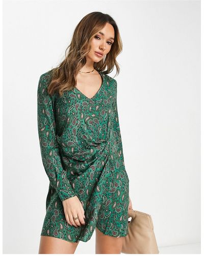 Paisley print dress - Woman | Mango Canada | Paisley print dress, Gameday  dress, Print dress