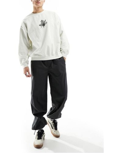 New Look Parachute Trousers - White