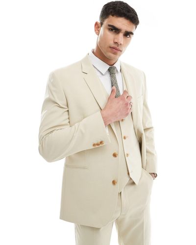 ASOS Slim Suit Jacket - Natural