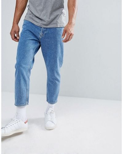 Only & Sons Cropped Balloon Fit Jeans - Blue