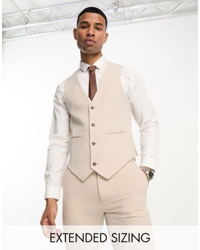 ASOS Super Skinny Suit Waistcoat - Natural