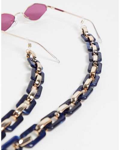 Pieces Chunky Sunglasses Chain - Blue