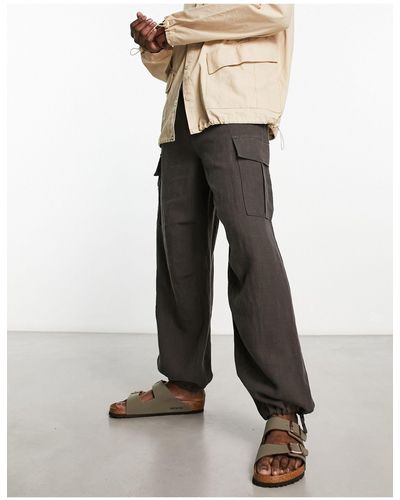 Weekday Mats Linen Mix Trousers - White