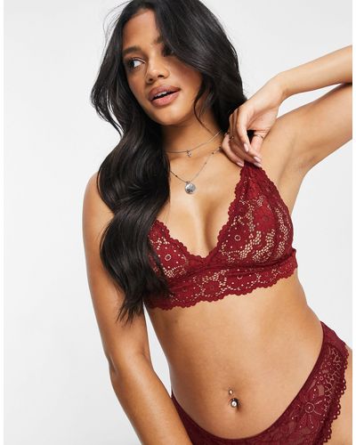 NA-KD Kanten Bralette - Rood