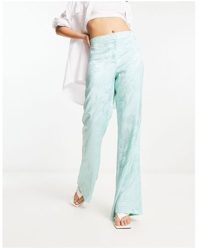 River Island Pantaloni a zampa - Blu