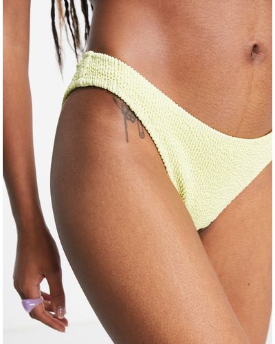 Weekday Sunny Ribbed Bikini Bottom - Yellow