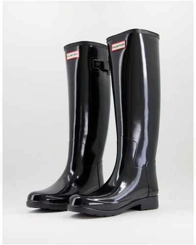 HUNTER Original Refined Tall Wellington Boots - Black