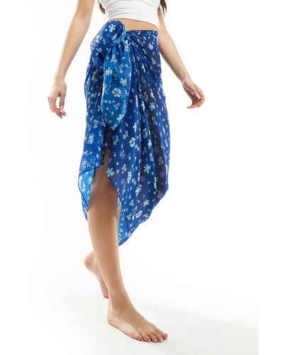Cotton On Cotton On Sarong With Carry Bag Set - Blue