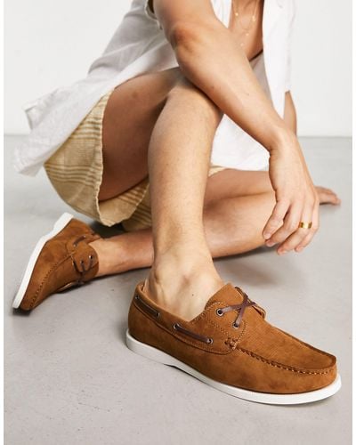 Schuh Exclusive Raj Boat Shoes in Natural for Men | Lyst Canada