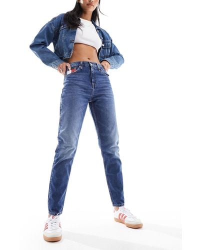 Tommy Hilfiger Izzie High Waisted Straight Leg Jeans - Blue