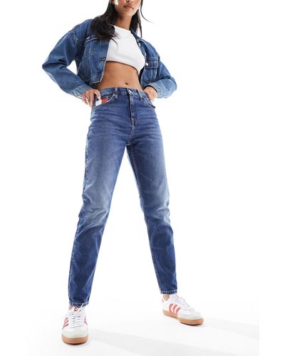 Tommy Hilfiger Izzie - jeans dritti a vita alta lavaggio medio - Blu