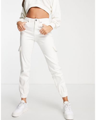 Urban Classics Jeans cargo sporco - Bianco
