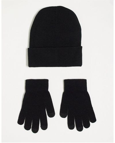 SVNX Gloves And Beanie Gift Set - Black