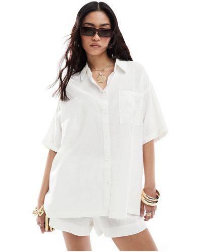 Cotton On Cotton On Relaxed Oversized Short Sleeve Shirt - White