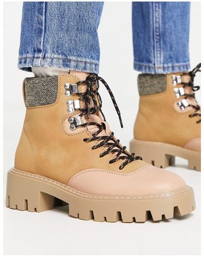 ONLY Chunky Lace Up Boot - Blue