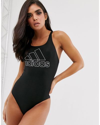 adidas Originals Adidas swim - maillot 1 pièce à logo - Noir