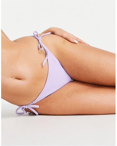 Hollister Co-ord Tie Bikini Bottoms - Purple