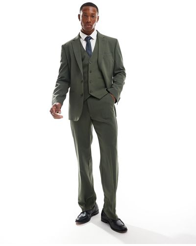 ASOS Straight Suit Trouser - Green