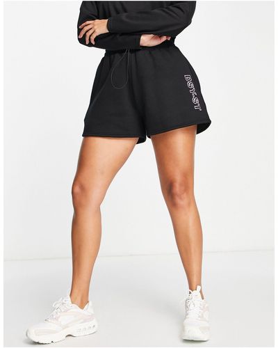 Daisy Street Active Neon Shorts - Black