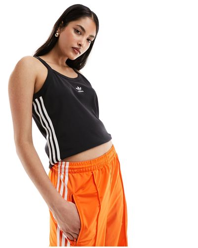 adidas Originals Top senza maniche con tre strisce - Arancione