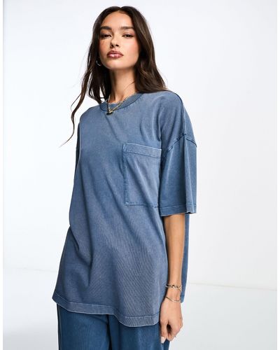 ASOS Pocket Detail Boyfriend Fit T-shirt Co-ord - Blue