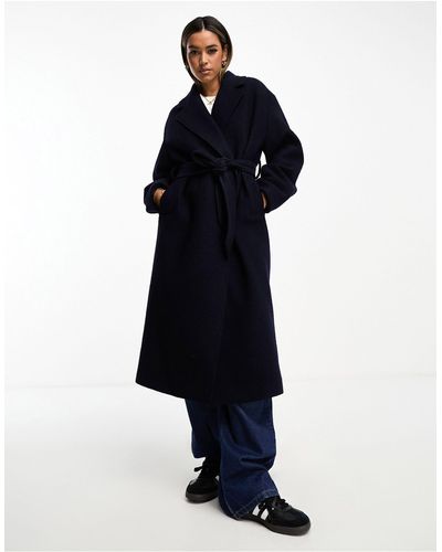 & Other Stories Belted Wool Coat - Blue