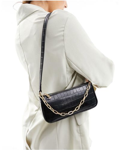 Pull&Bear Shoulder Bag With Chain - Grey