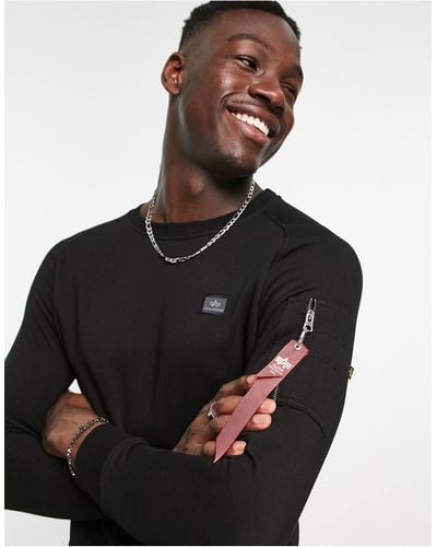 Alpha industries x fit sweatshirt cheap black