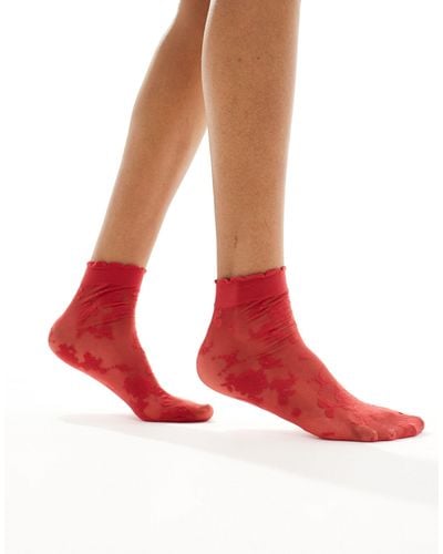 ASOS Lace Socks - Red
