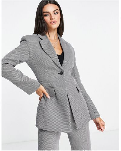 & Other Stories Fitted Wool Blend Blazer - Grey