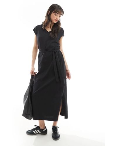 SELECTED Femme V Neck Maxi Jersey Dress - Black