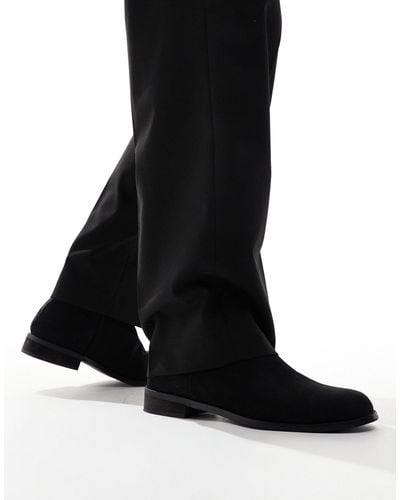 London Rebel Wide Fit Wide Fit Smart Formal Ankle Boots - Black