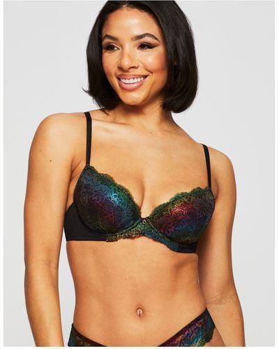 Ann Summers Sexy Lace Planet Plunge Rainbow - Black