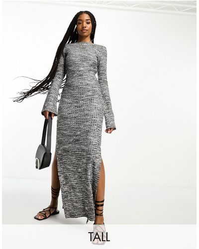 Vero Moda Knitted Scoop Back Maxi Dress - White