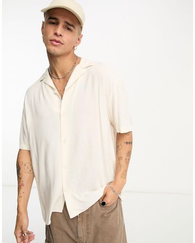 Reclaimed (vintage) Viscose Revere Shirt - Natural