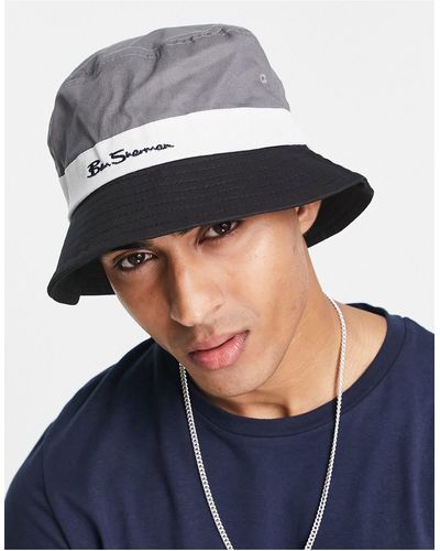 Ben Sherman Katoenen Bucket Hat Met Geschreven Logo - Zwart