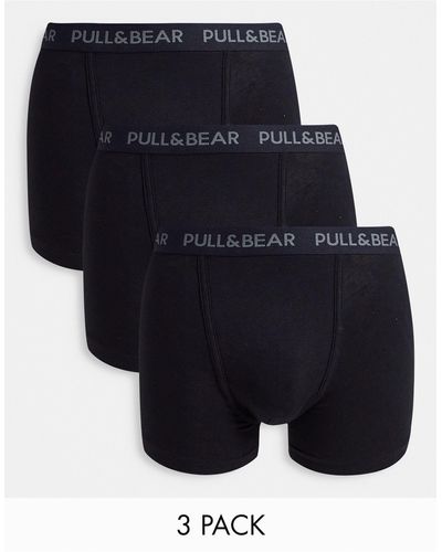 Pull&Bear Set Van 3 Boxershorts - Zwart