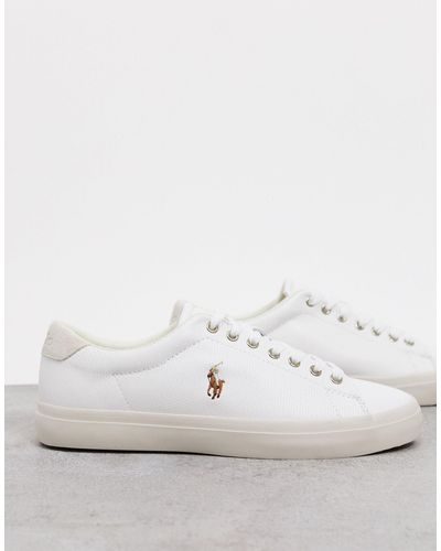 Polo Ralph Lauren Longwood Leather Sneaker Polo Player Logo - White