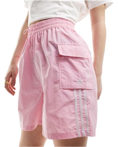 adidas Originals Three Stripe Cargos Shorts - Pink