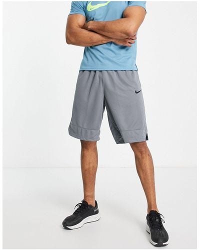Nike Basketball Dri-fit - 11 Inch Lange Short - Blauw