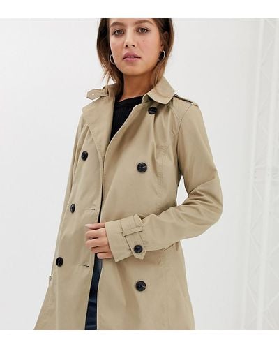 Pimkie Trench Coat With Tie Detail - Natural