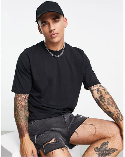 Bolongaro Trevor T-shirt nera con maniche ai gomiti - Nero