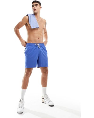 Polo Ralph Lauren – traveler – helle badeshorts mit kultigem polospieler-logo - Blau