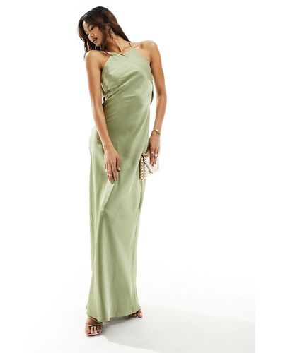 Jarlo Deep Cowl Back Maxi Dress - Metallic